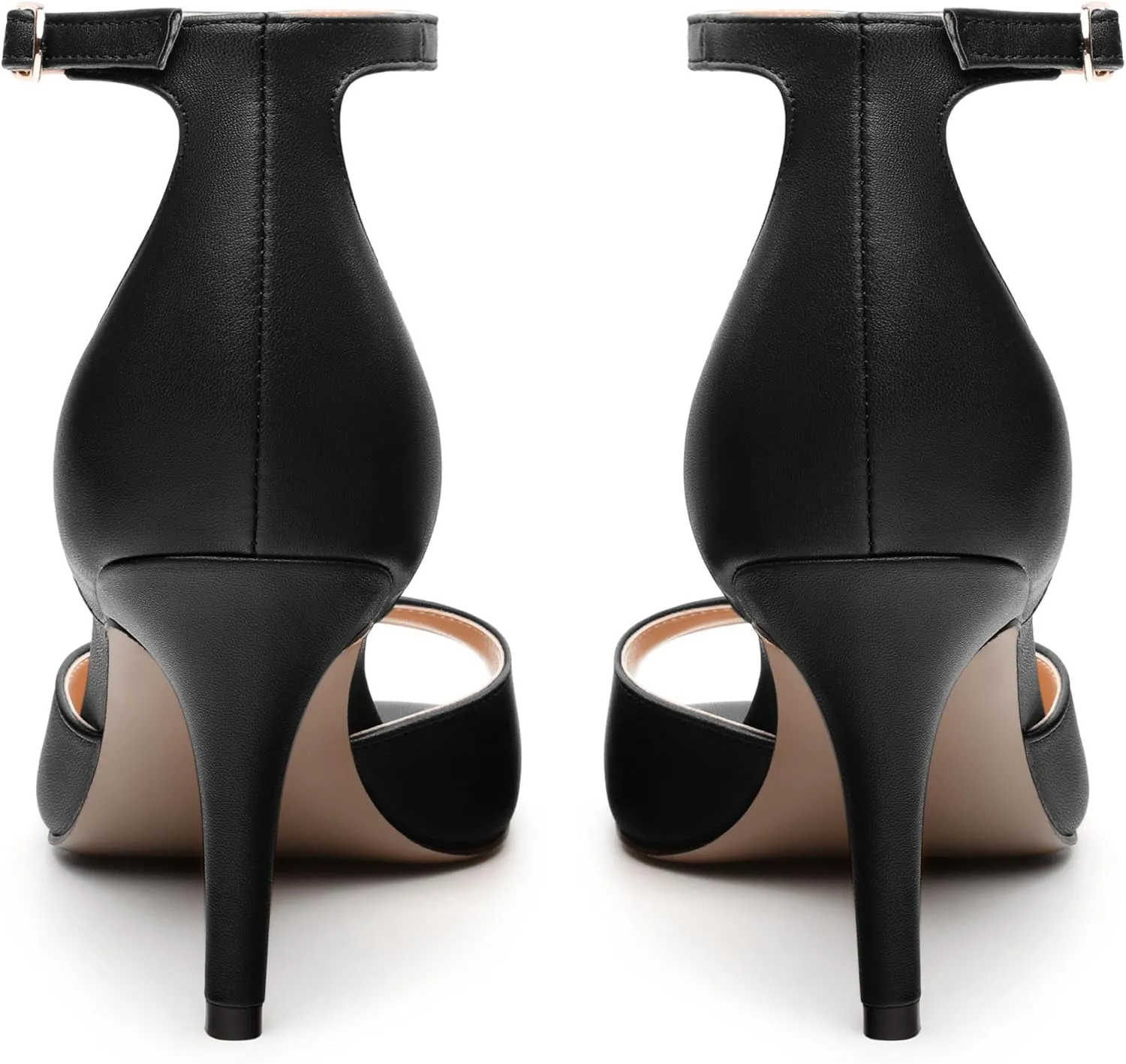 Women's Sandals, High Stilettos Open Square Toe, Ankle Strap Solid Fashion Dress Shoes, Wedding Party Heeled Sandals