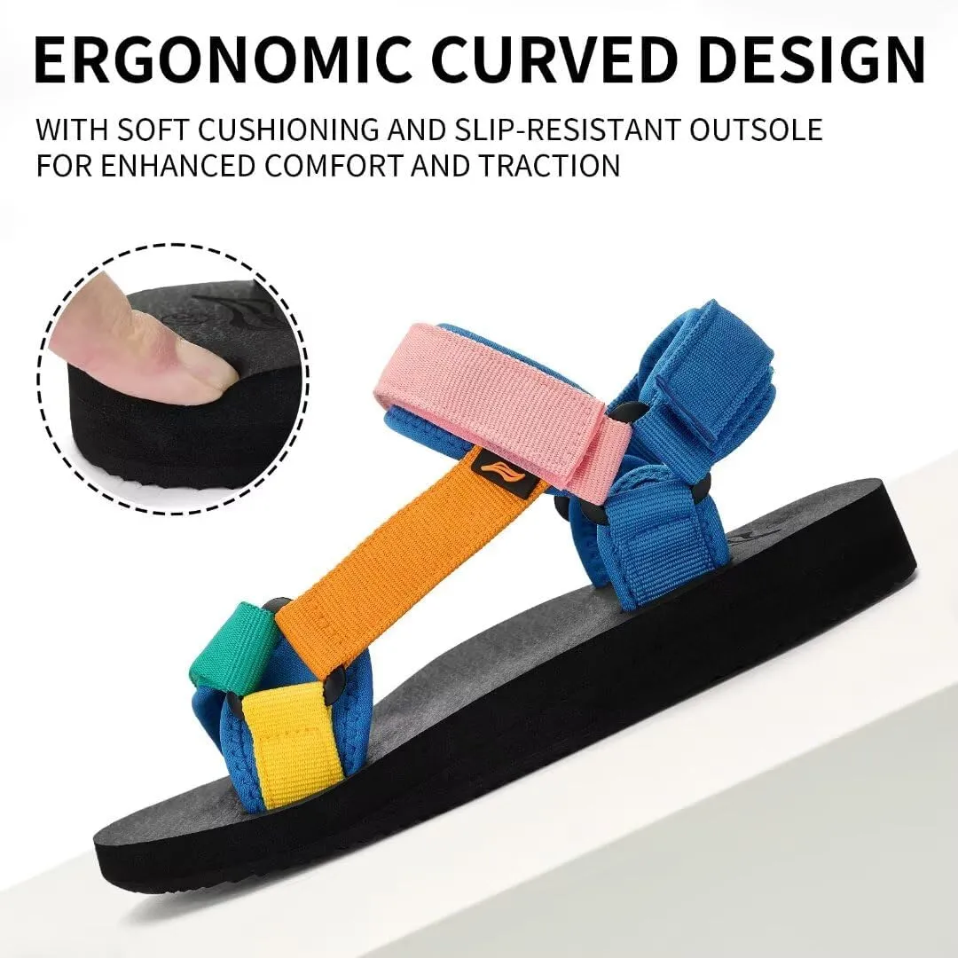 Women's Sandals Hiking Sport Sandals with Arch Support Yoga Mat Insole Comfortable Walking Water Sandals for Beach Travel Athletic