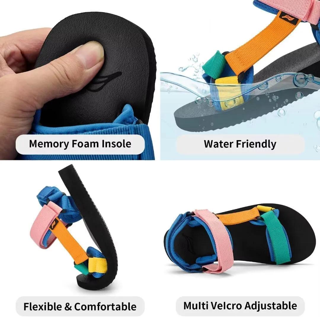 Women's Sandals Hiking Sport Sandals with Arch Support Yoga Mat Insole Comfortable Walking Water Sandals for Beach Travel Athletic