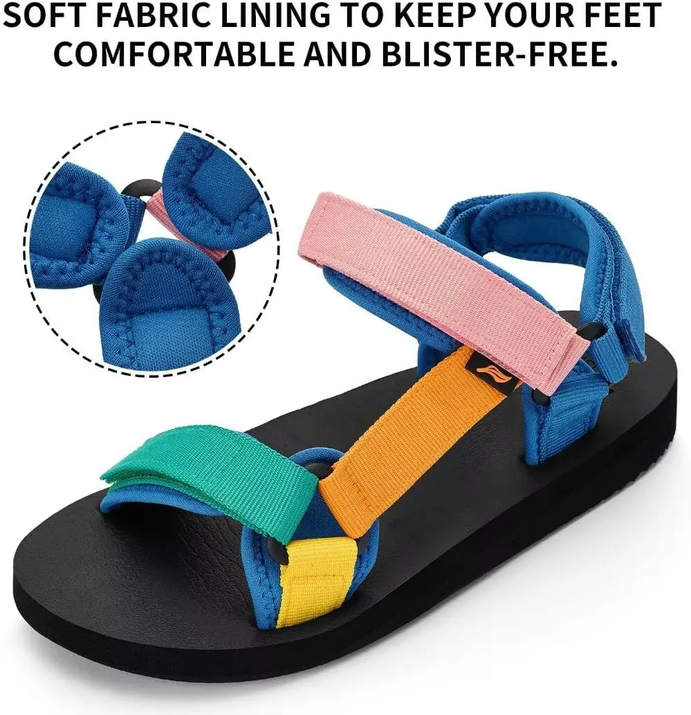 Women's Sandals Hiking Sport Sandals with Arch Support Yoga Mat Insole Comfortable Walking Water Sandals for Beach Travel Athletic