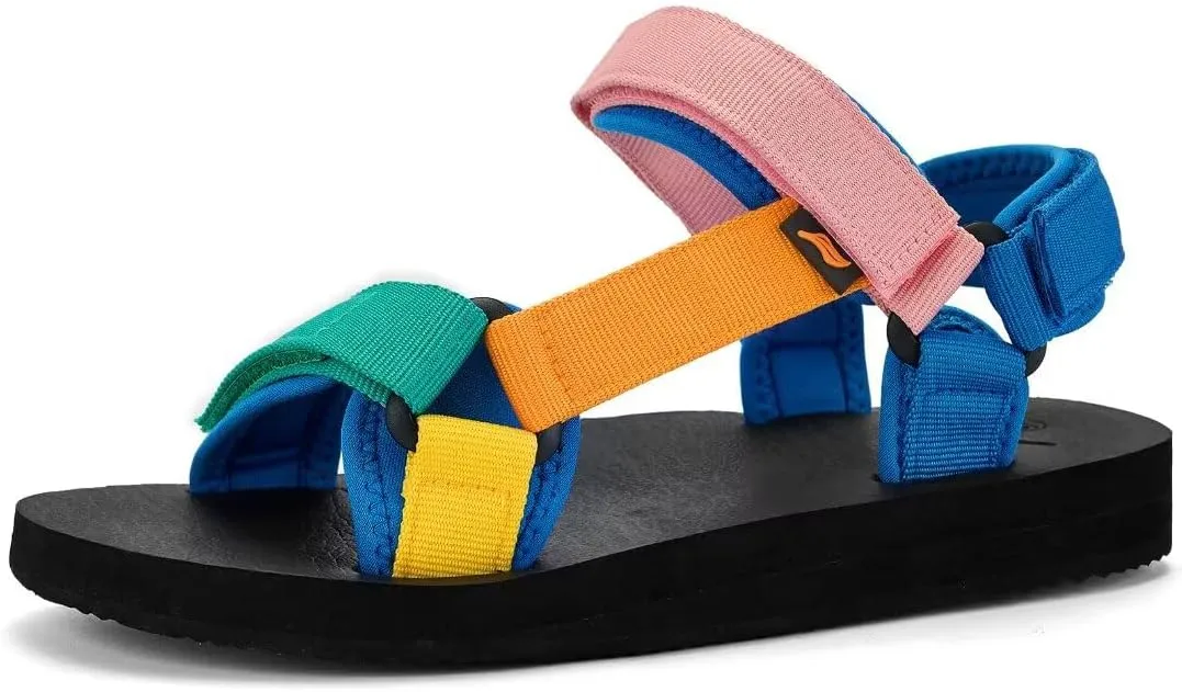 Women's Sandals Hiking Sport Sandals with Arch Support Yoga Mat Insole Comfortable Walking Water Sandals for Beach Travel Athletic