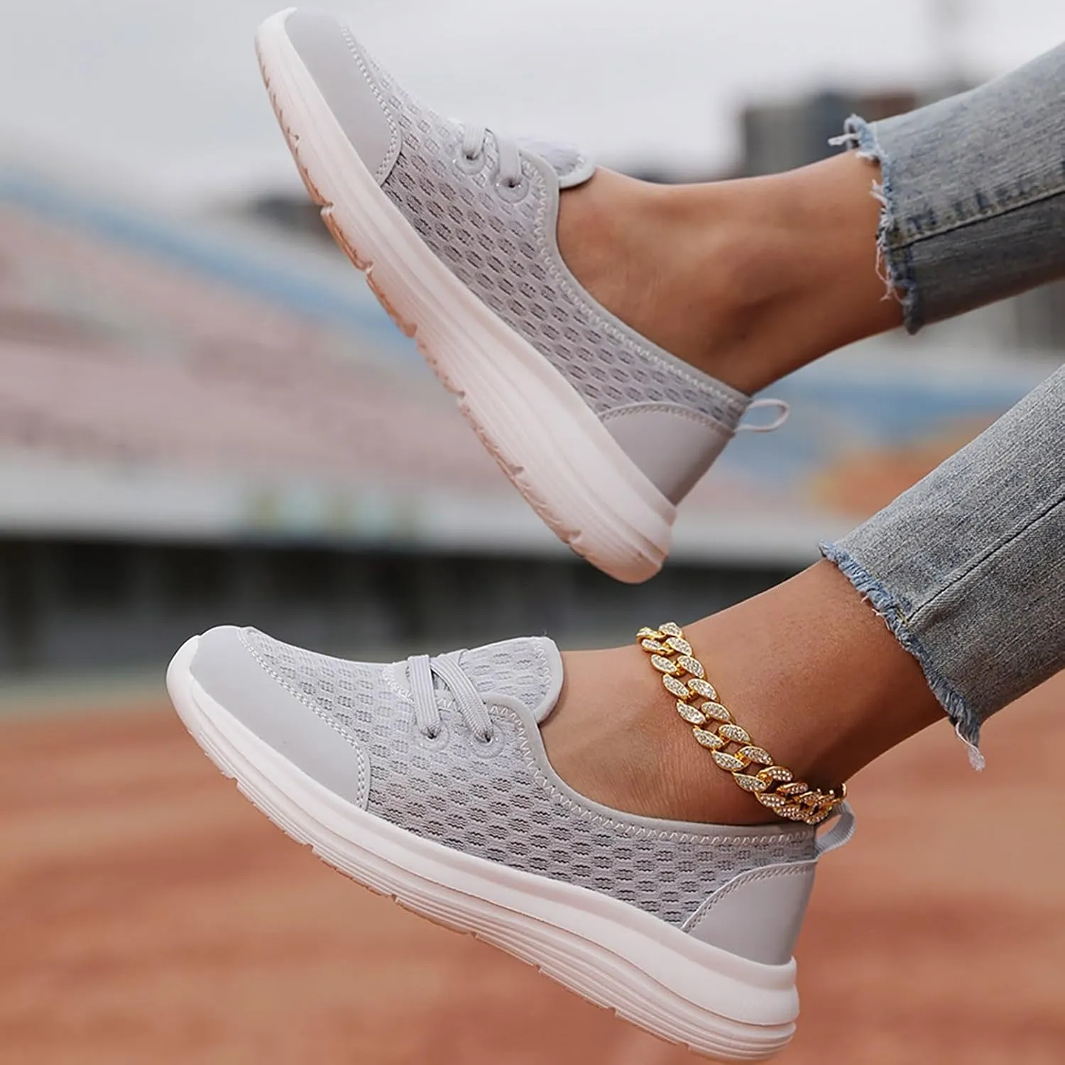 Women's Soft Sole Mesh Comfort Orthopedic Shoes Arch Support Comfort Wear Orthoture Walking Sneakers Slip On Sneaker