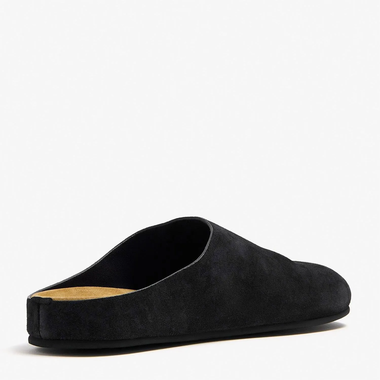 Women's Suede Clogs Round Toe Leather Mules Cork Footbed Clog with Arch Support Comfort Casual Slip-on Fall Shoes