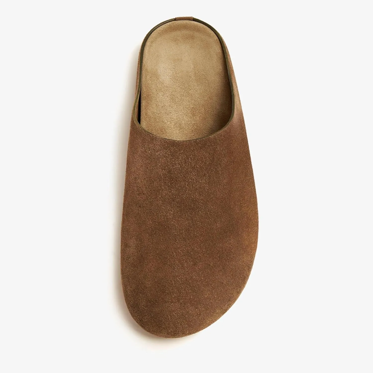 Women's Suede Clogs Round Toe Leather Mules Cork Footbed Clog with Arch Support Comfort Casual Slip-on Fall Shoes
