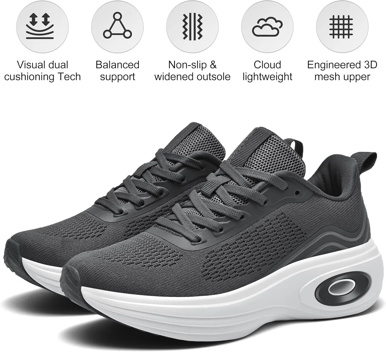 Women's Walking Shoes Comfortable Supportive Running Tennis Shoes Athletic Breathable Non Slip Lightweight Sneakers