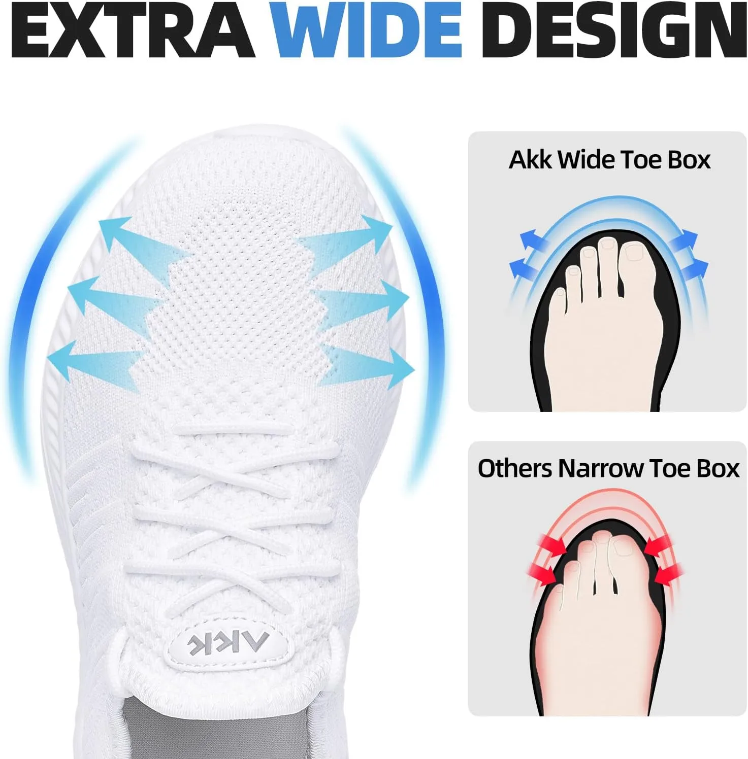 Womens Walking Tennis Shoes - Slip On Memory Foam Lightweight Casual Sneakers for Gym Travel Work