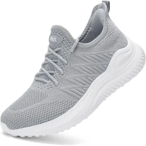 Womens Walking Tennis Shoes - Slip On Memory Foam Lightweight Casual Sneakers for Gym Travel Work
