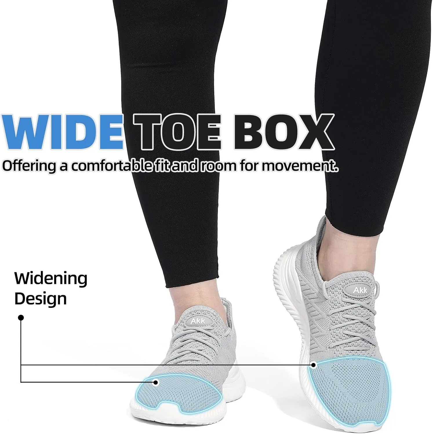 Womens Walking Tennis Shoes - Slip On Memory Foam Lightweight Casual Sneakers for Gym Travel Work