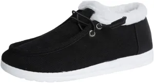 Women's Winter Warm Warm Shoes, Women's Loafers Orthopedic Cotton Lined Ankle Soft Leather Shoes Canvas Flat Shoes