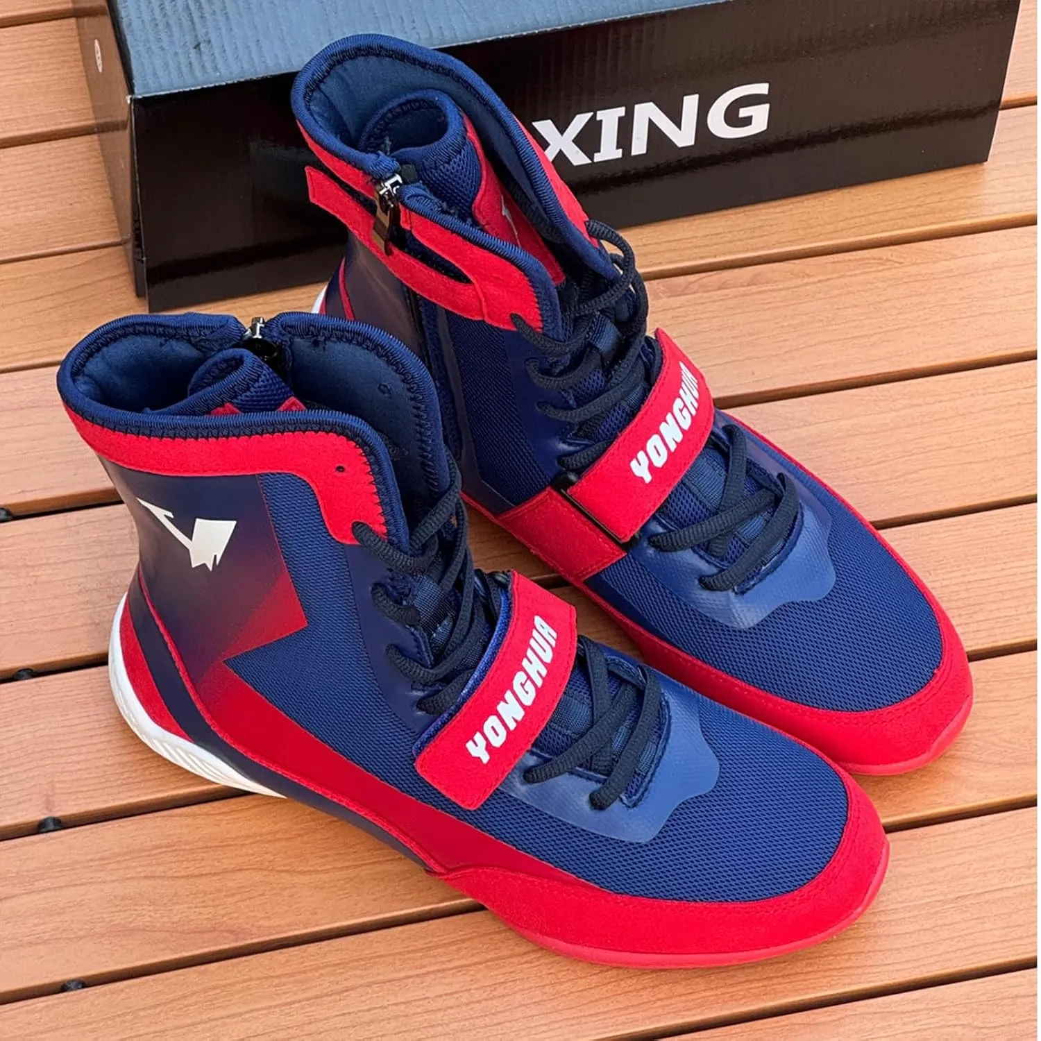Wrestling Shoes Men Boxing Fitness Sports Boots High Top Weightlifting Powerlifting Sneakers