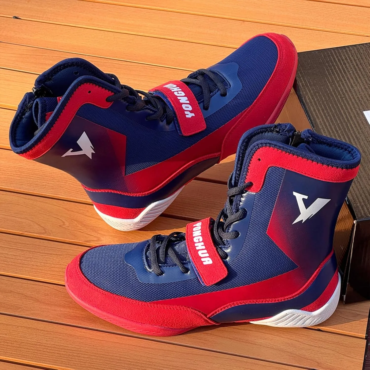 Wrestling Shoes Men Boxing Fitness Sports Boots High Top Weightlifting Powerlifting Sneakers