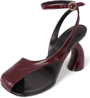 Yishaweiqi Women's Bridal Heeled Sandals Square Toe High Heels Ankle Strap Buckle Dress Pumps