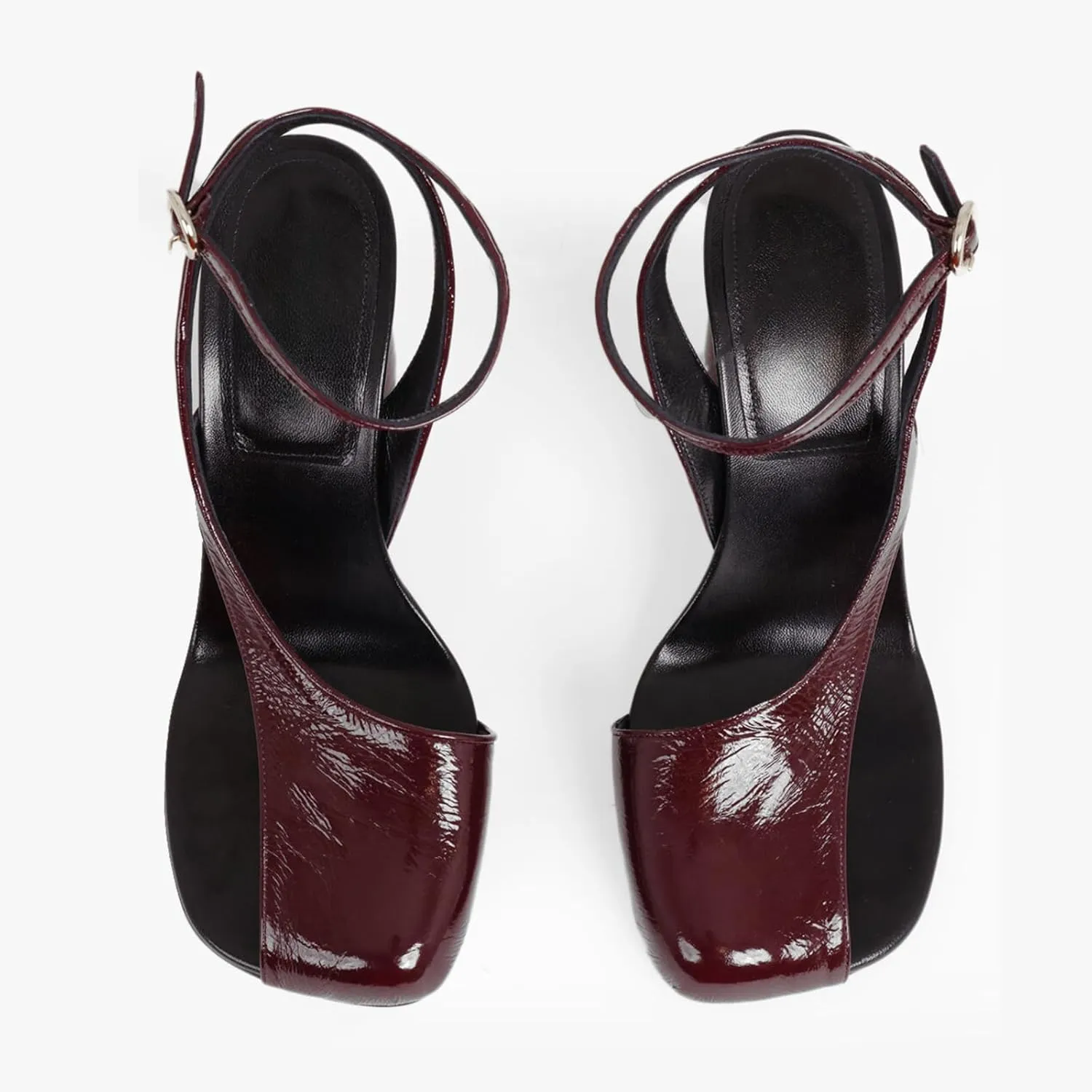 Yishaweiqi Women's Bridal Heeled Sandals Square Toe High Heels Ankle Strap Buckle Dress Pumps