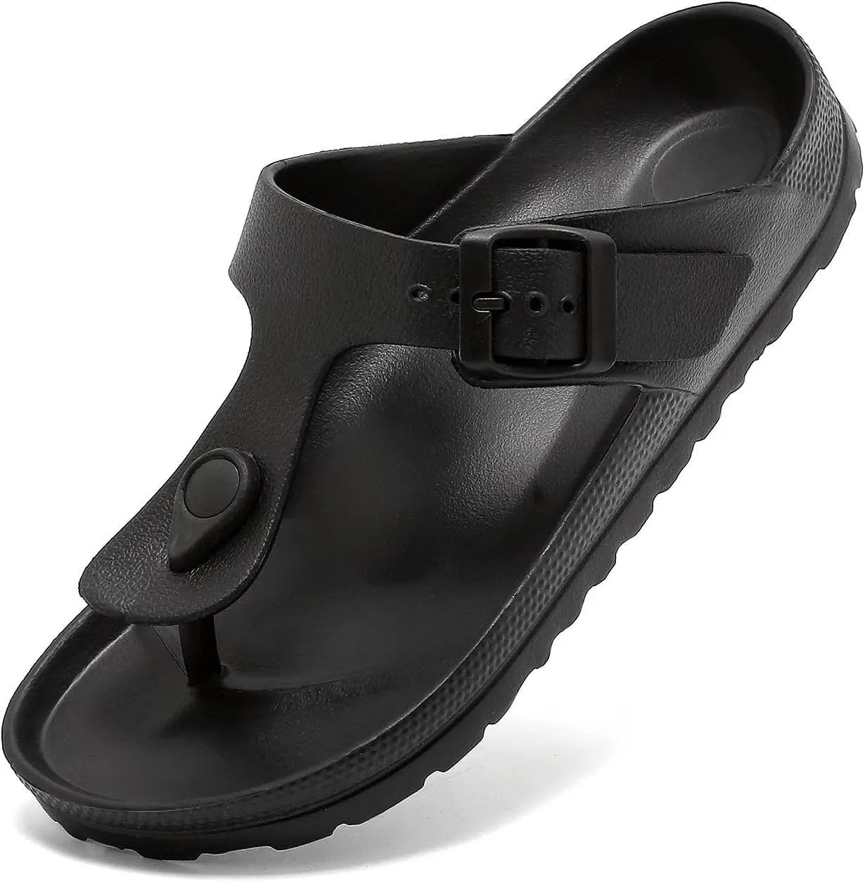 YUHITYGZGS Comfort Footbed EVA Thong Sandals for Women and Men Flip Flop with Arch Support Slip On Indoor Outdoor for Summer Beach Slides Adjustable Buckle