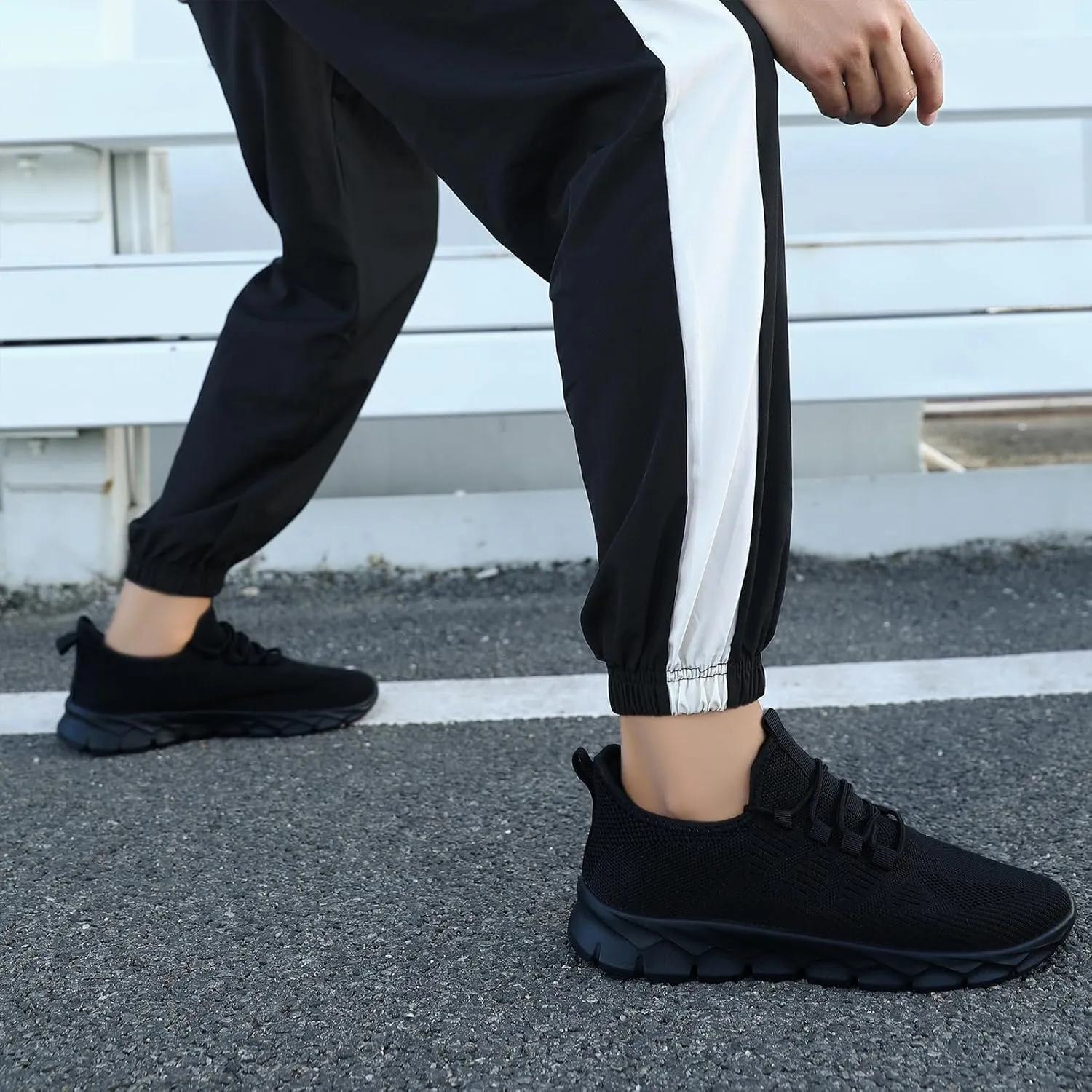 ZGPWZWL Mens Running Shoes Fashion Sneakers for Walking Tennis Gym Shoes Slip On Lightweight and Comfortable