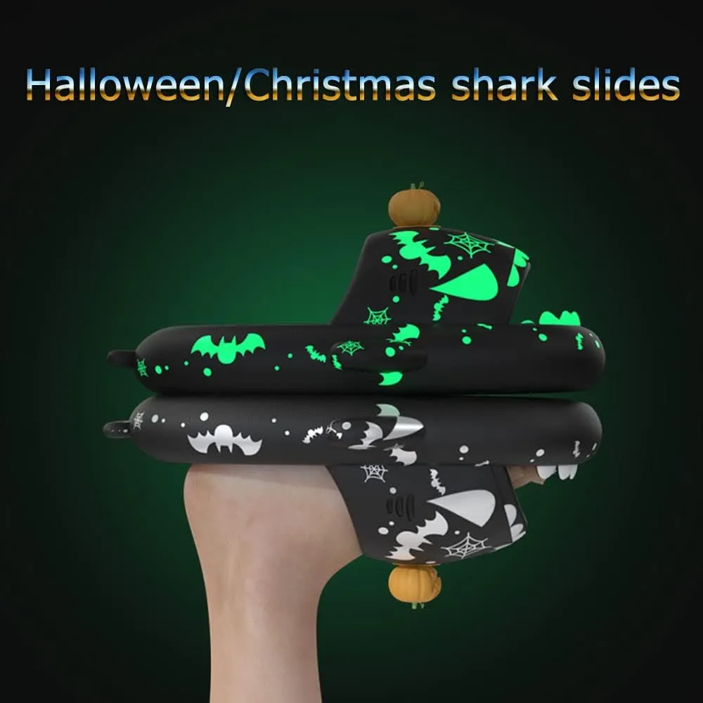 Zureto Halloween Christmas Shark Slides Slippers, New 2023 Unisex Cloudy Shark Sandals