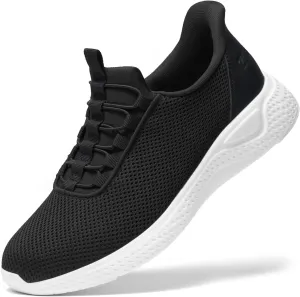 ZURIN Mens Slip On Walking Sneakers with Arch Support,Lightweight Breathable Non Slip Tennis Running Shoes for Athletic Workout Gym Work
