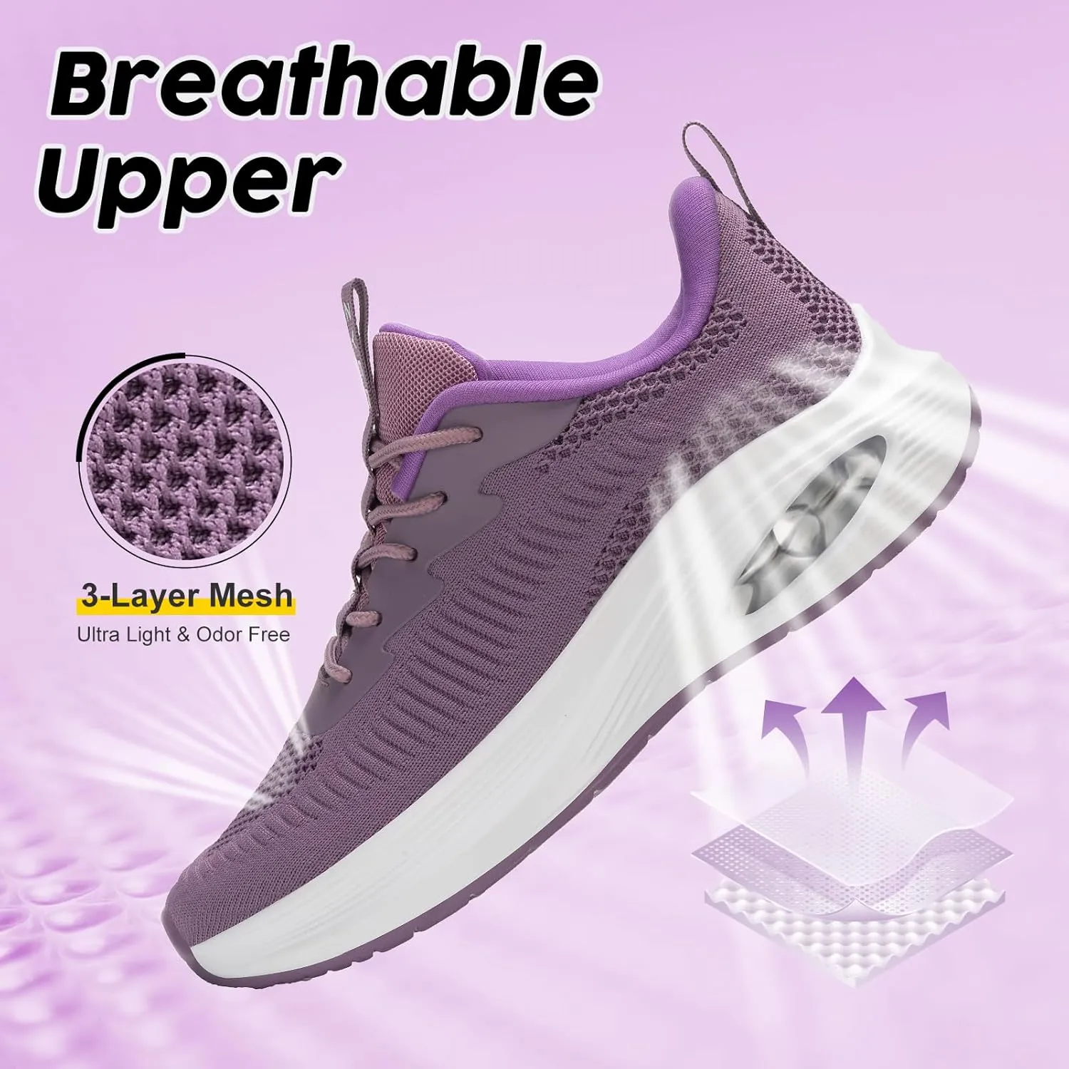 ZYEN Wide Toe Box Shoes Women Air Cushion Road Running Shoes Extra Wide Width Sneakers Arch Support Gym Athletic Tennis Sneakers Lightweight Breathable Walking Shoes